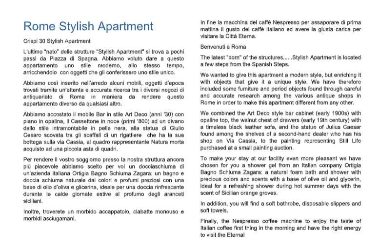 Crispi 30 Stylish Apartment Рим Экстерьер фото